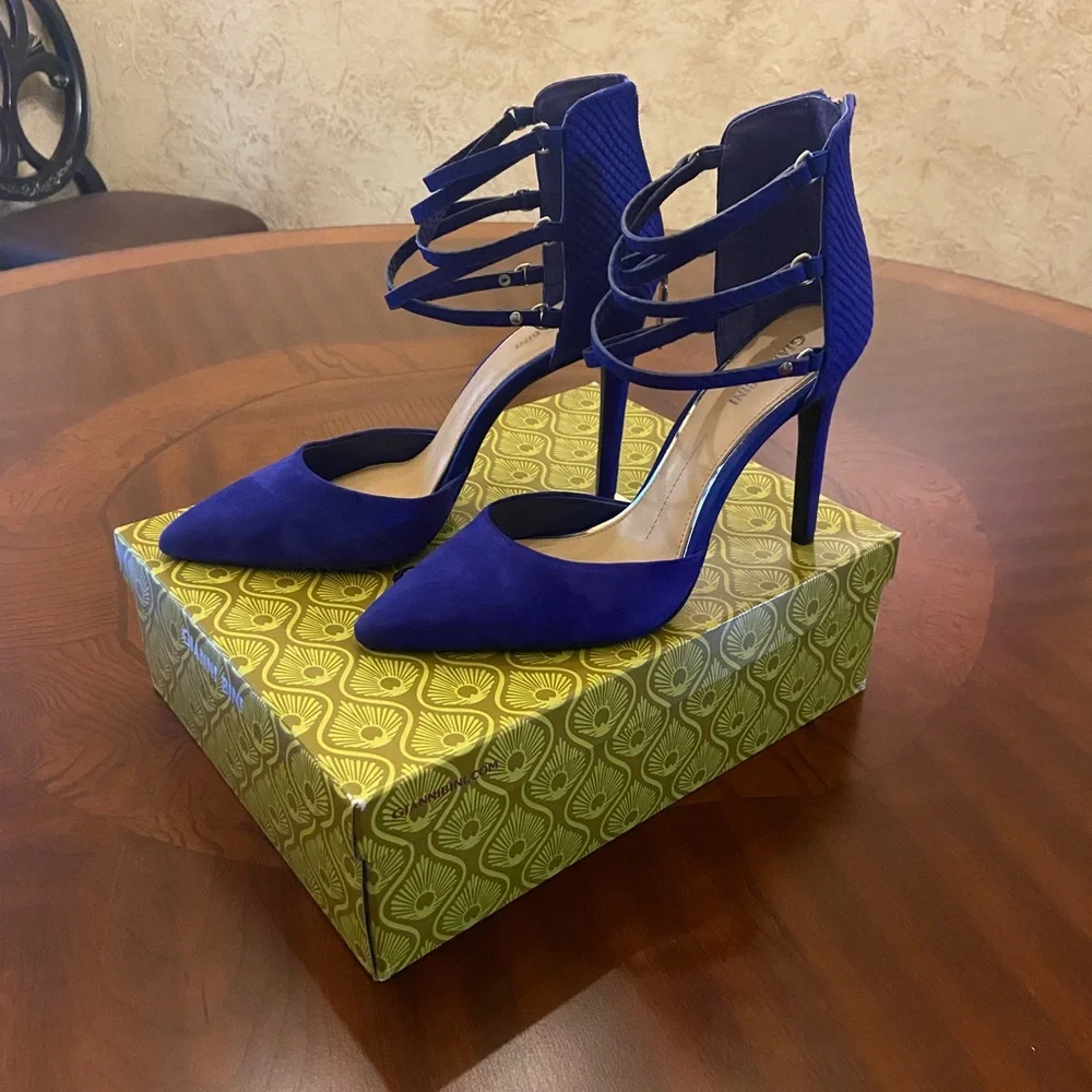 Gianni Bini Royal Blue Strappy Heels - Picture 9 of 10